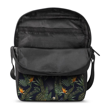 Night Tropical Hawaii Pattern Print Rectangular Crossbody Bag