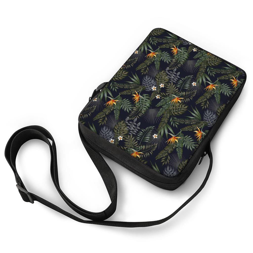 Night Tropical Hawaii Pattern Print Rectangular Crossbody Bag