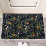 Night Tropical Hawaii Pattern Print Rubber Doormat