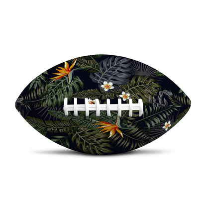 Night Tropical Hawaii Pattern Print Rugby Ball