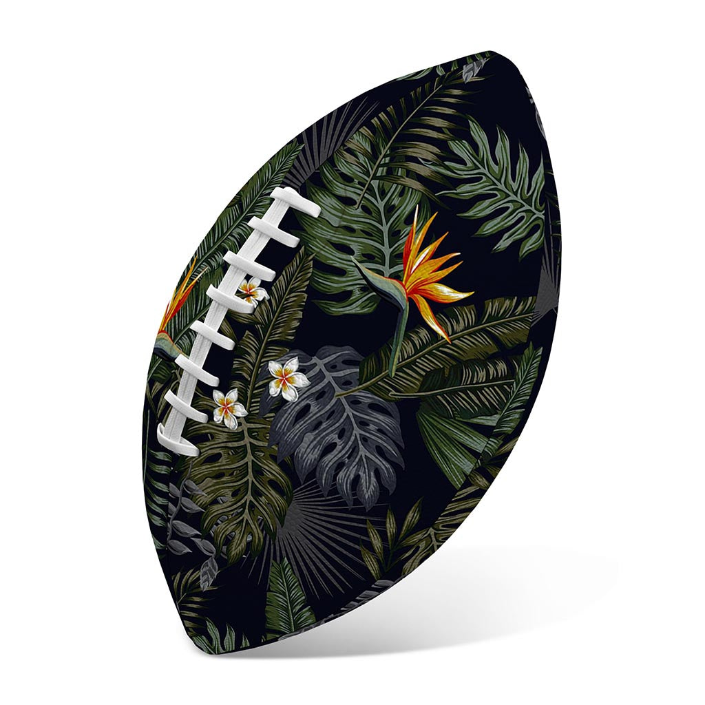 Night Tropical Hawaii Pattern Print Rugby Ball
