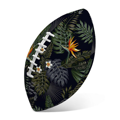 Night Tropical Hawaii Pattern Print Rugby Ball