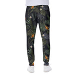 Night Tropical Hawaii Pattern Print Scuba Joggers