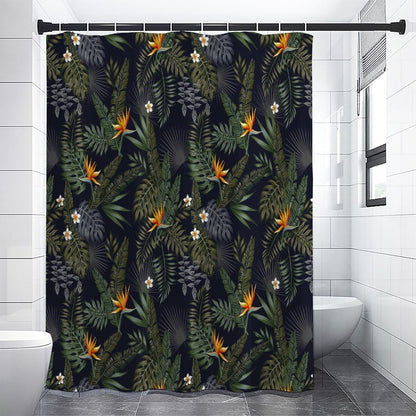 Night Tropical Hawaii Pattern Print Shower Curtain