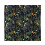 Night Tropical Hawaii Pattern Print Silk Bandana