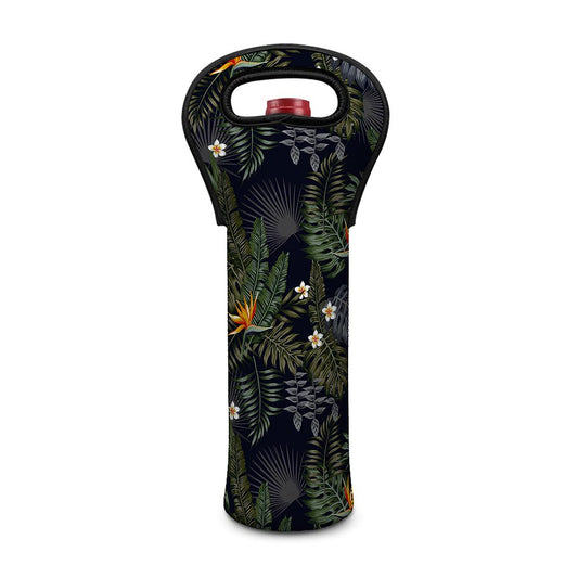 Night Tropical Hawaii Pattern Print Single Neoprene Wine Tote