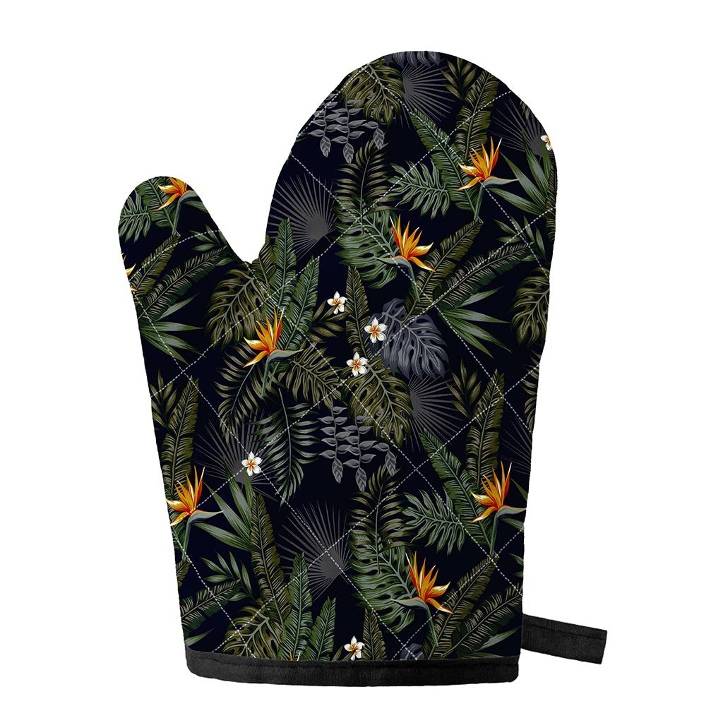 Night Tropical Hawaii Pattern Print Single Oven Mitt