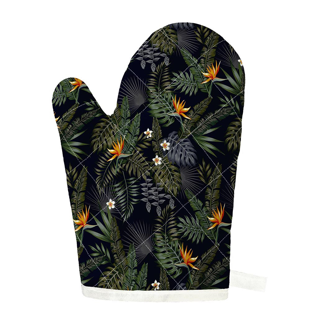 Night Tropical Hawaii Pattern Print Single Oven Mitt