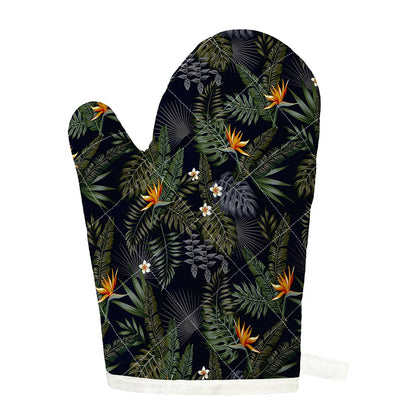 Night Tropical Hawaii Pattern Print Single Oven Mitt