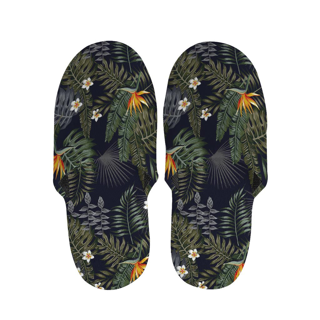 Night Tropical Hawaii Pattern Print Slippers