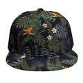 Night Tropical Hawaii Pattern Print Snapback Cap