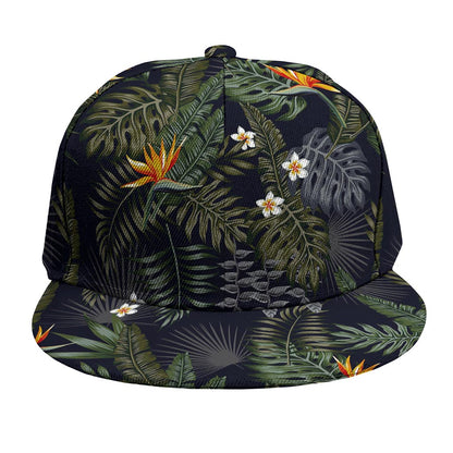 Night Tropical Hawaii Pattern Print Snapback Cap