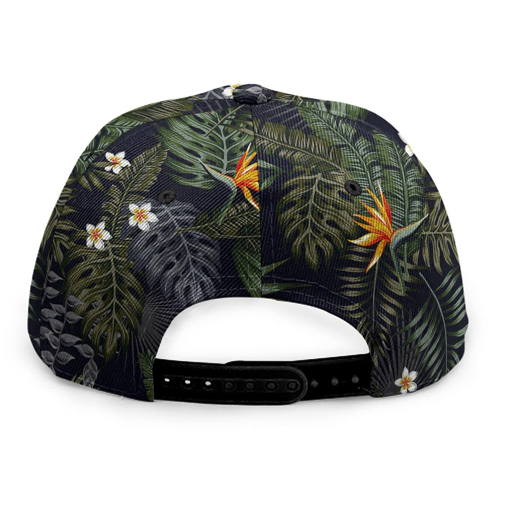 Night Tropical Hawaii Pattern Print Snapback Cap