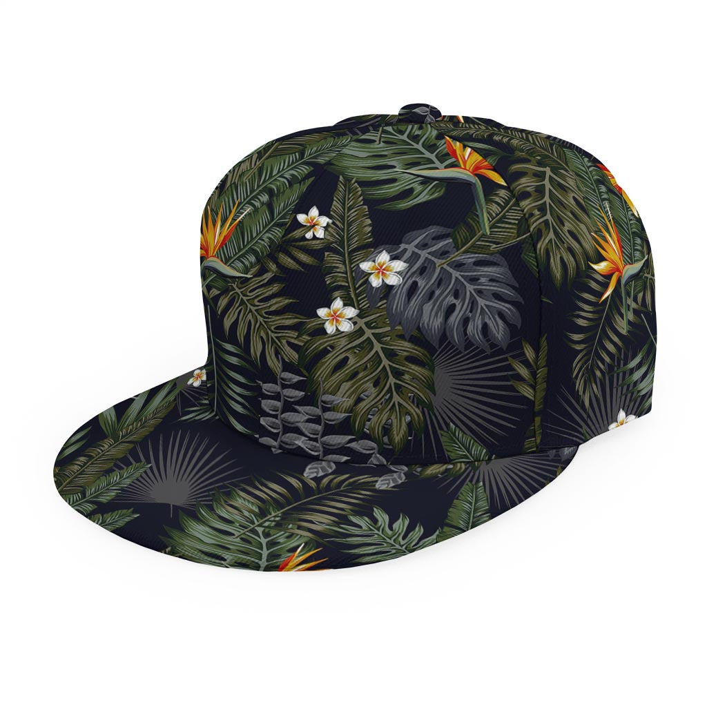 Night Tropical Hawaii Pattern Print Snapback Cap