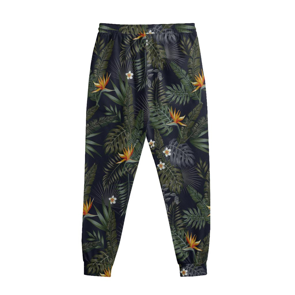 Night Tropical Hawaii Pattern Print Sweatpants