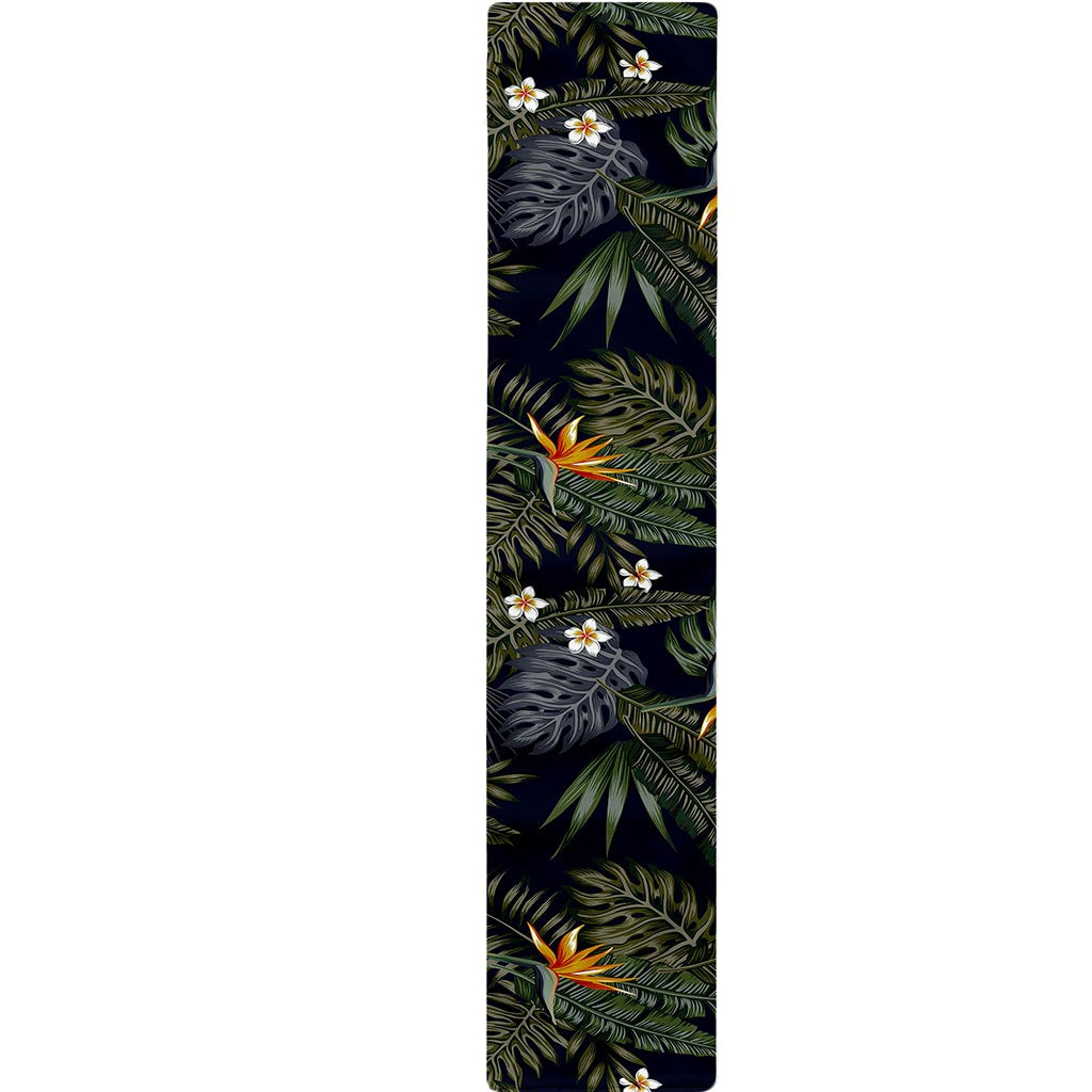 Night Tropical Hawaii Pattern Print Table Runner