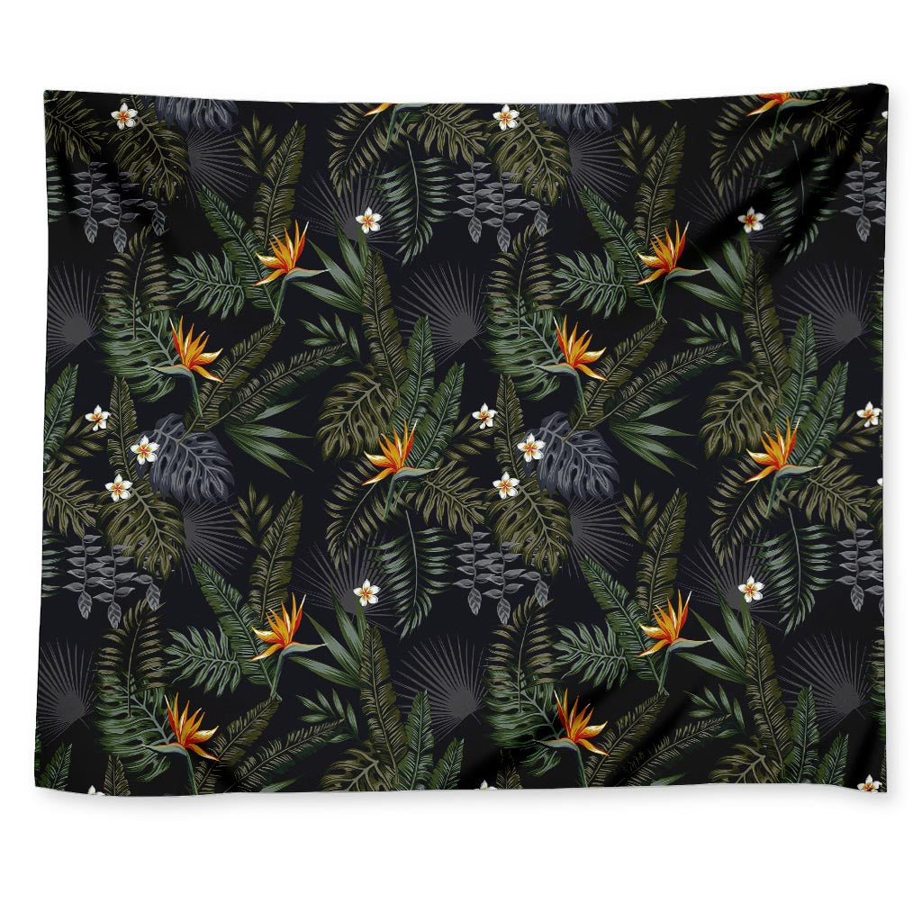 Night Tropical Hawaii Pattern Print Tapestry