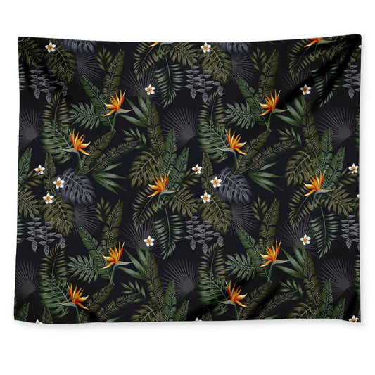 Night Tropical Hawaii Pattern Print Tapestry
