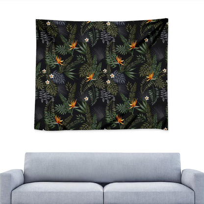 Night Tropical Hawaii Pattern Print Tapestry