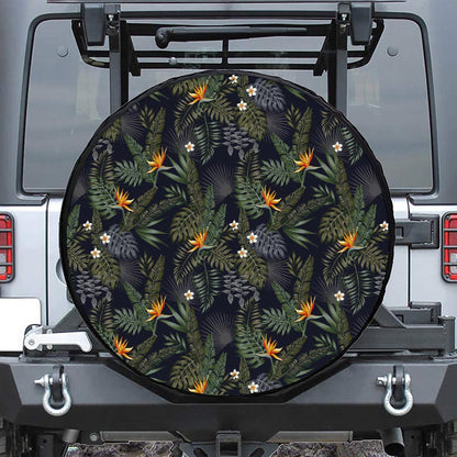 Night Tropical Hawaii Pattern Print Tire Cover