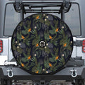 Night Tropical Hawaii Pattern Print Tire Cover With Camera Hole