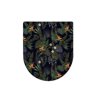 Night Tropical Hawaii Pattern Print Toilet Lid Cover