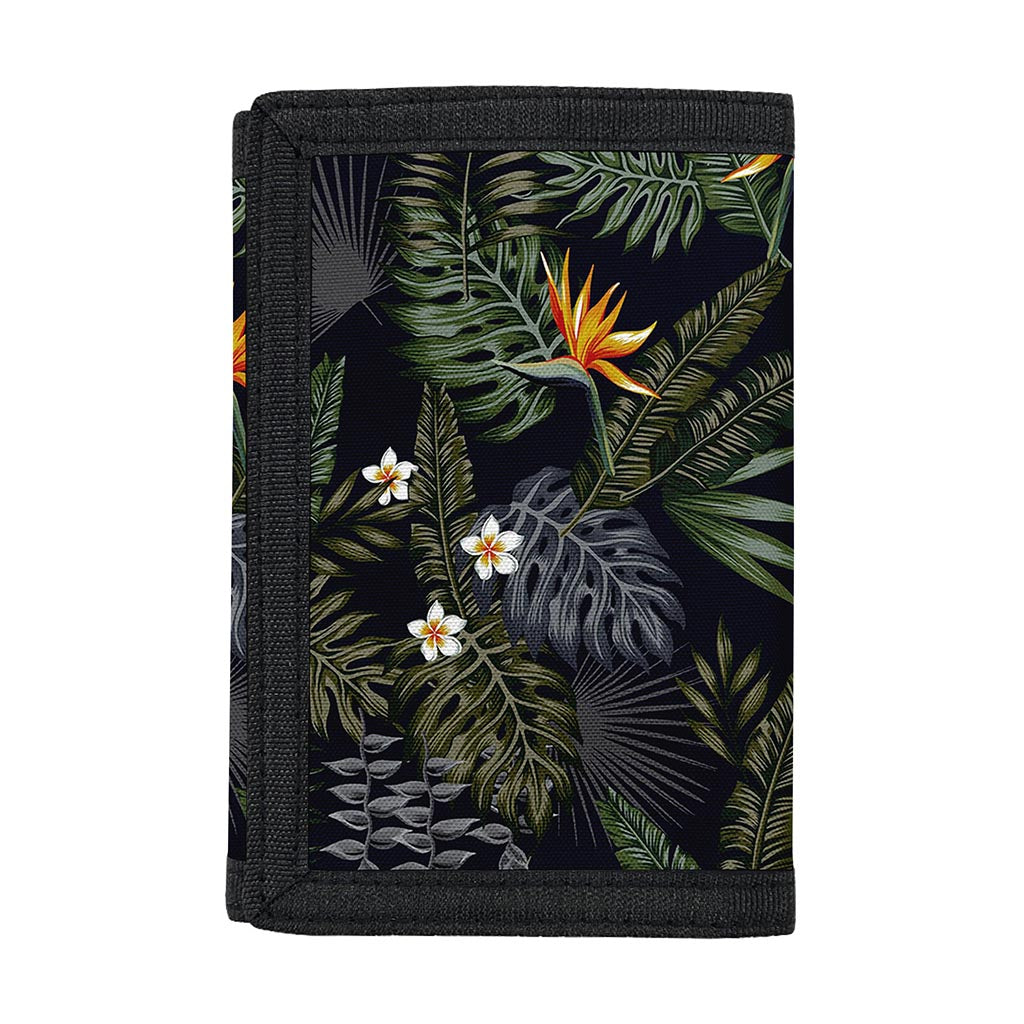 Night Tropical Hawaii Pattern Print Trifold Wallet