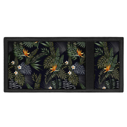Night Tropical Hawaii Pattern Print Trifold Wallet