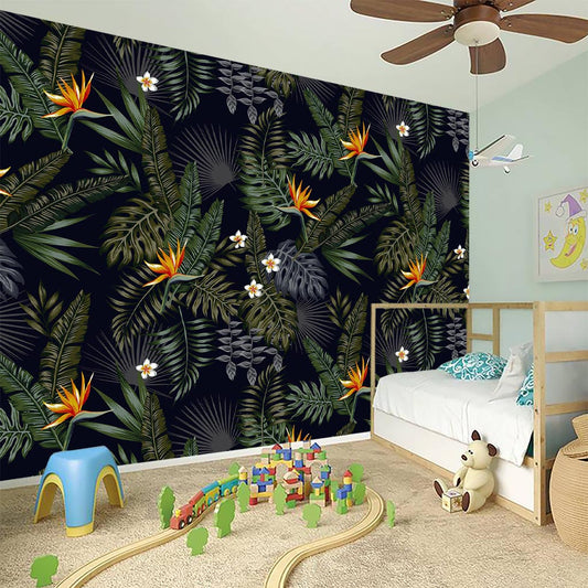 Night Tropical Hawaii Pattern Print Wall Sticker