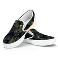 Night Tropical Hawaii Pattern Print White Slip On Sneakers