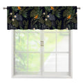 Night Tropical Hawaii Pattern Print Window Valance