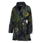 Night Tropical Hawaii Pattern Print Women's Bathrobe