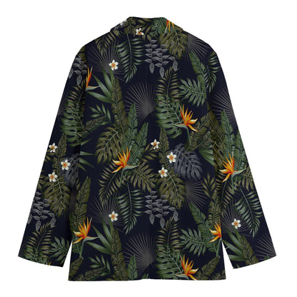 Night Tropical Hawaii Pattern Print Women's Blazer