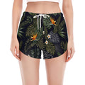 Night Tropical Hawaii Pattern Print Women's Split Running Shorts