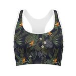 Night Tropical Hawaii Pattern Print Women's Sports Bra