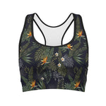 Night Tropical Hawaii Pattern Print Women's Sports Bra
