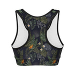 Night Tropical Hawaii Pattern Print Women's Sports Bra