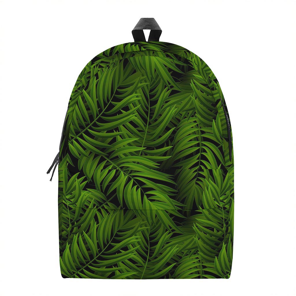 Night Tropical Palm Leaf Pattern Print Backpack