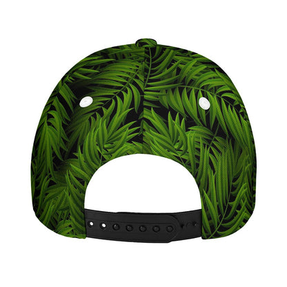 Night Tropical Palm Leaf Pattern Print Baseball Cap