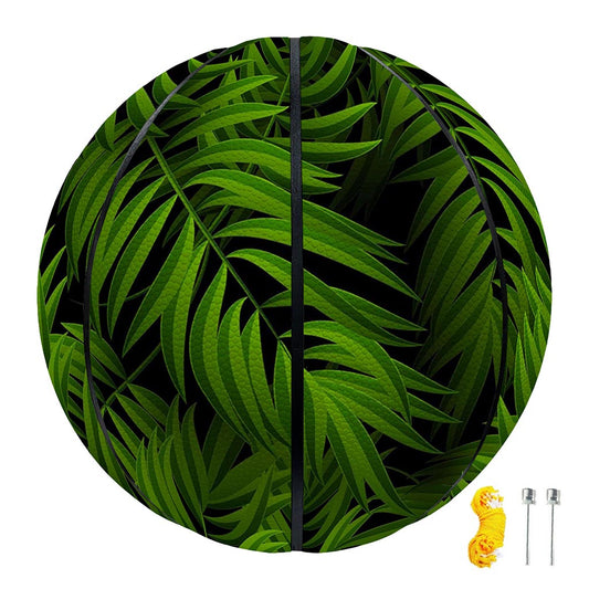 Night Tropical Palm Leaf Pattern Print Basketball