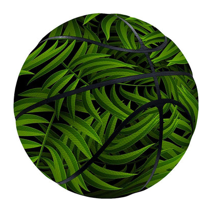 Night Tropical Palm Leaf Pattern Print Basketball