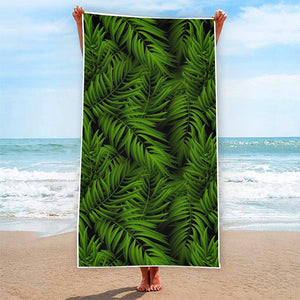 Night Tropical Palm Leaf Pattern Print Beach Towel