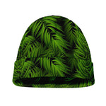 Night Tropical Palm Leaf Pattern Print Beanie