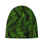 Night Tropical Palm Leaf Pattern Print Beanie