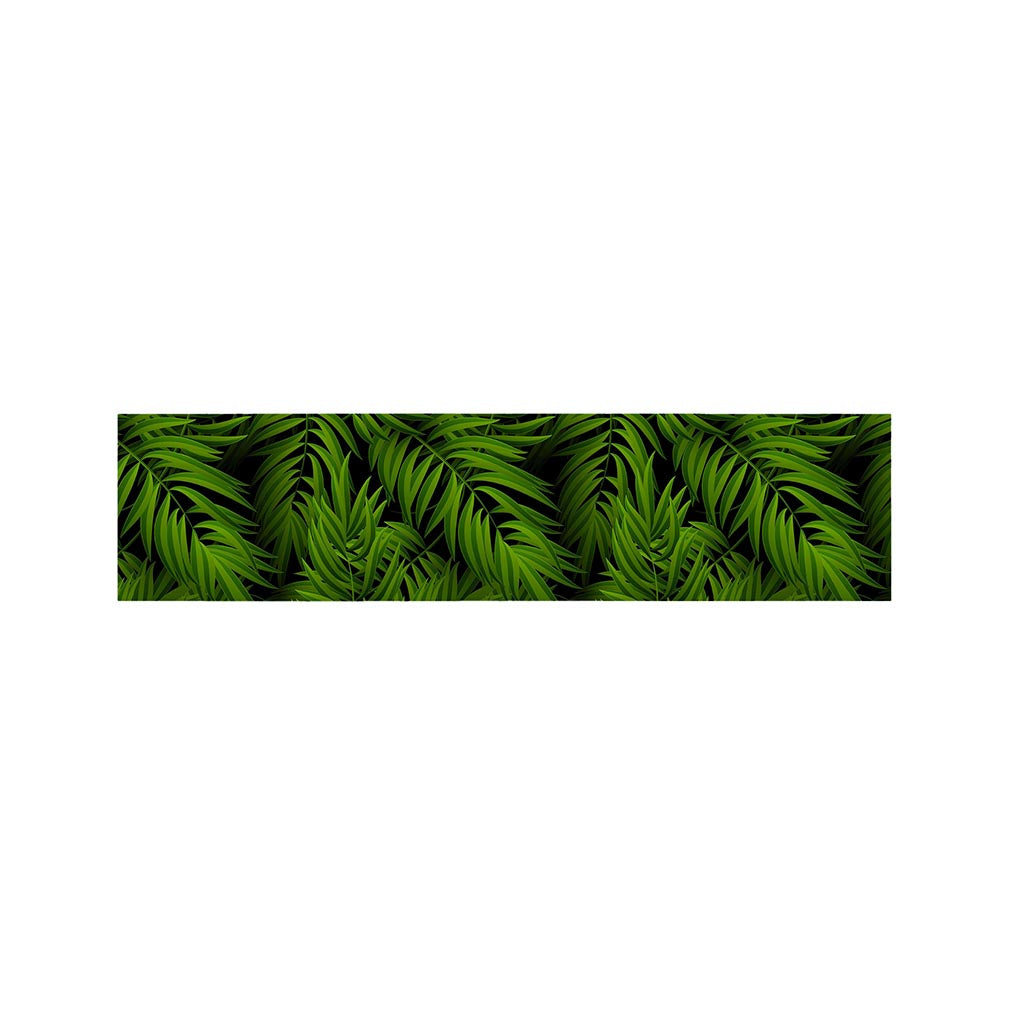 Night Tropical Palm Leaf Pattern Print Bed Runner