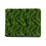 Night Tropical Palm Leaf Pattern Print Bifold Wallet