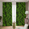 Night Tropical Palm Leaf Pattern Print Blackout Pencil Pleat Curtains