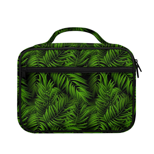 Night Tropical Palm Leaf Pattern Print Briefcase Bible Bag