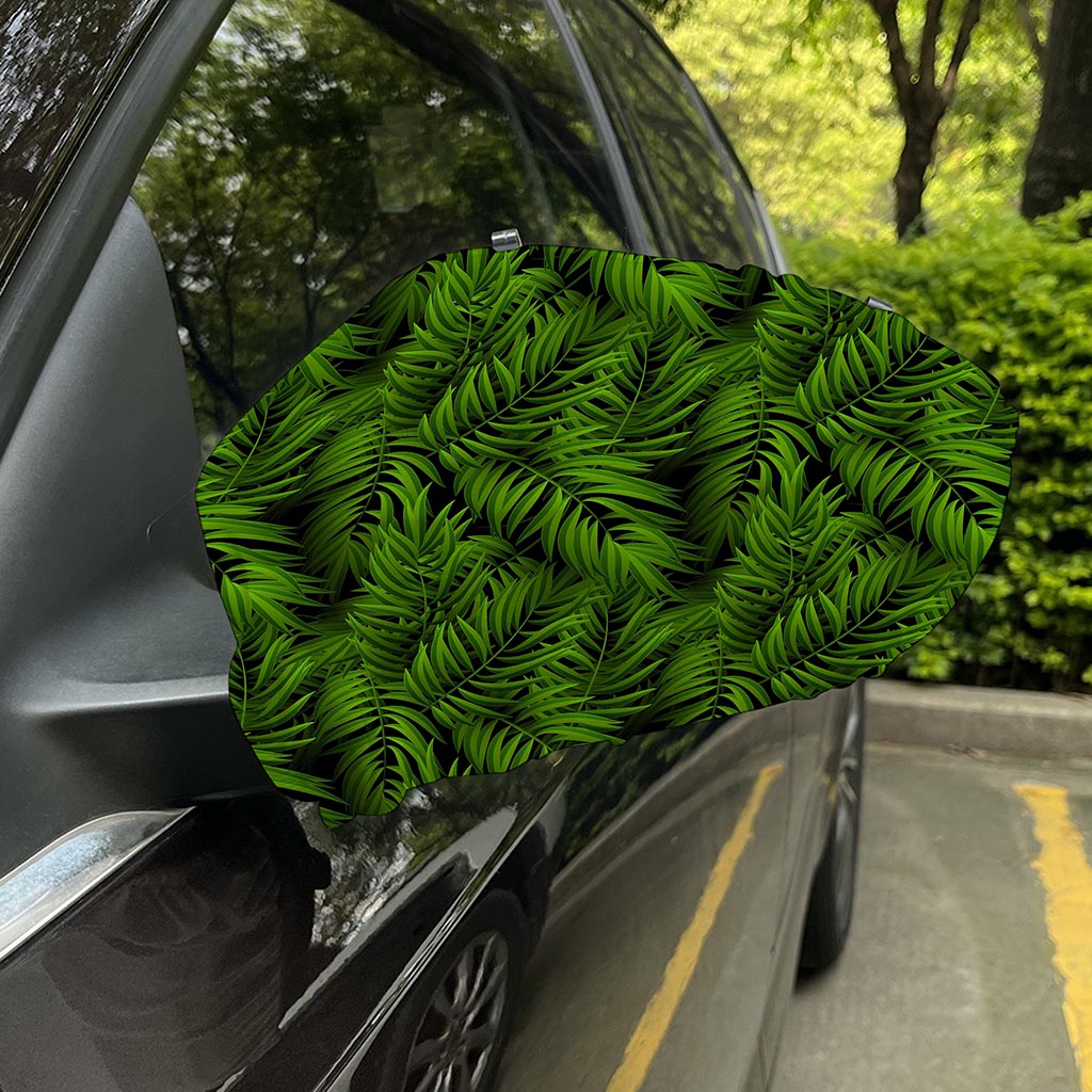 Night Tropical Palm Leaf Pattern Print Car Side Mirror Covers