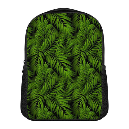 Night Tropical Palm Leaf Pattern Print Casual Backpack